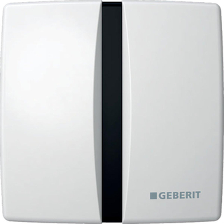 Système de commande de urinoir Geberit Basic alimentation par batterie 16x16cm avec infrarouge pour commande frontale blanc alpin