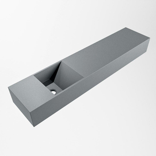 Mondiaz TYNE Fontein - 100x23x12cm - wasbak Links - zonder kraangaten - solid surface - Plata