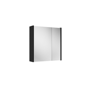 Saniclass Prime Armoire miroir - 60x63x16cm - incluant panneaux latéraux - noir mat