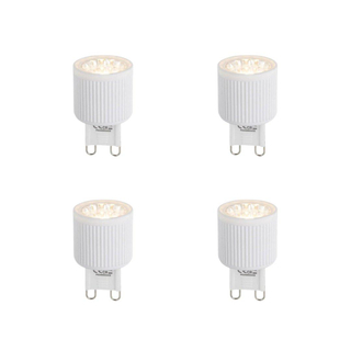 Luedd LED lamp - set van 4 - G9 - 3W - 2700K - 300LM - dimbaar