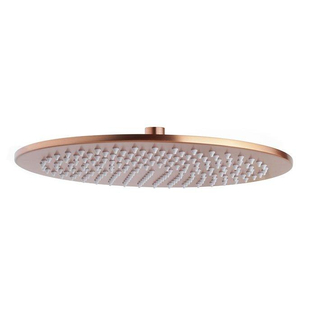 Wiesbaden luxe messing hoofddouche rond 30cm geborsteld koper met douche arm - OUTLET UDEN