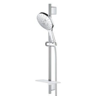 GROHE Rainshower Smartactive 150 Ensemble de douche glissante - 60cm - douchette ronde - 3 types de jet - flexible de douche lisse - avec porte-savon - chrome
