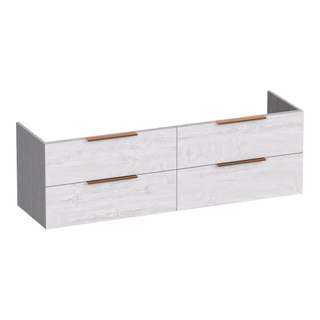 BRAUER Elevate wastafelonderkast 160 excl. opleggrepen 4 softclose lades en 2 sifon uitsparingen - Forest Seashell