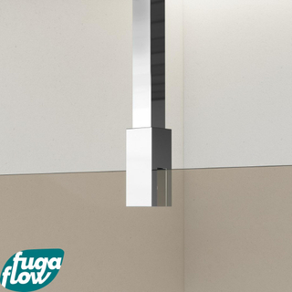 FugaFlow Eccelente Vetro inloopdouche badkamer - 100x200cm - rookglas - plafondarm - chroom
