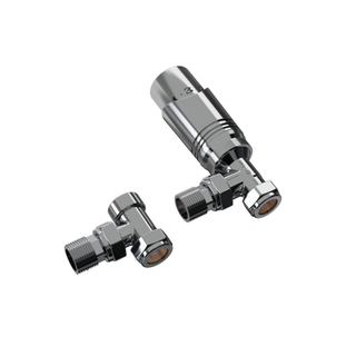 FugaFlow Eccelente Acces Kit de raccordement radiateur universel - angle droit - chrome