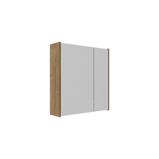Saniclass Holz Atelier Armoire miroir - 60x63x16cm - incluant panneaux latéraux - Chêne natural