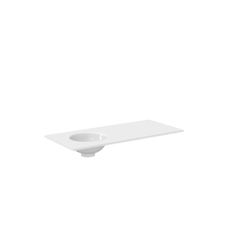 Crosswater Infinity Lavabo encastrable - 100x45.5x1.5cm - vasque gauche - Polar White