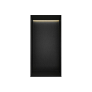 Hotbath &MORE Boîte encastrée ou niche encastrée 30x15x10cm frameless + LED PVD noir brossé