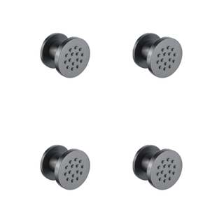 Fortifura Calvi zijdouche - 5cm - rond - 4 stuks - Geborsteld Gunmetal PVD