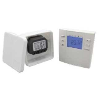Instamat thermostat et récepteur encastré pour radiateur électrique design, radiofréquence blanc