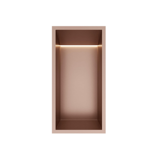 Hotbath &MORE Inbouwbox of inbouwnis - 30x15x10 - with LED IP44 - Geborsteld koper PVD