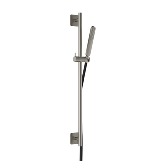 Hotbath Gal Verstelbare glijstang 100 cm met doucheslang 1,5 mtr en handdouche Geborsteld nikkel PVD