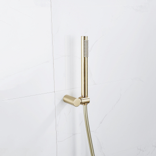 Fortifura calvi ensemble de douche à main comprenant un support de douche à main et un flexible en laiton brossé