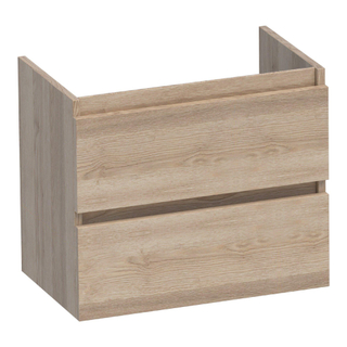 BRAUER Joy wastafelonderkast ondiep - 60x39x50cm - 2 softclose lades - greeploos - 1 sifon uitsparing - Sunlit