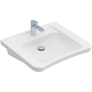 Villeroy & boch vicare lavabo 65x55x19cm rectangle 1 trou pour robinet sans trou de trop-plein blanc alpin céramique brillante