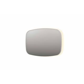 INK SP30 spiegel - 120x4x80cm contour in stalen kader incl indir LED - verwarming - color changing - dimbaar en schakelaar - mat wit