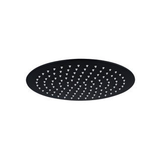 FugaFlow Eccelente Sobrado Pommeau de douche 25cm rond 6mm Noir mat