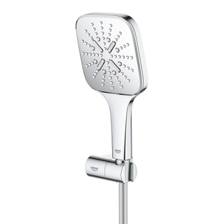 GROHE Rainshower SmartActive 130 Cube Handdoucheset - 3 straalsoorten - vierkant - met houder - verstelbaar - gladde slang - 150cm - chroom
