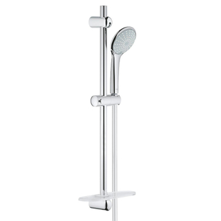 GROHE Euphoria 110 Duo Ensemble de douche - 60cm - douchette ronde - 2 types de jet - flexible de douche lisse - avec porte-savon - chrome