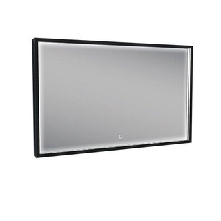 Wiesbaden Avi miroir rectangulaire avec LED, dimmable et chauffage miroir 100 x 60 cm noir mat