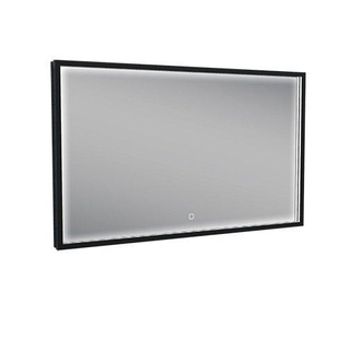 Wiesbaden Miroir avec éclairage LED 100x60cm sans condensation Noir mat
