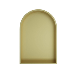 Hotbath &MORE Boîte encastrée ou niche encastrée Modèle en arc 30x45x10cm Laiton brossé PVD