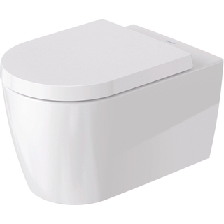 Duravit ME by Starck WC suspendu à fond creux Rimless 37x57cm avec fixation cachée et Wondergliss blanc