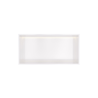 Hotbath &MORE Niches encastrées ou niche encastrée 30x60x10cm avec LED IP44 Mat blanc