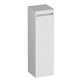 BRAUER Joy Wavy armoire haute 120 avec 1 porte sans poignée ouvrant à droite mat blanc