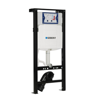 Geberit UP320 inbouwreservoir met QeramiQ frame - frontbediening - dual flush - met isolatiemat