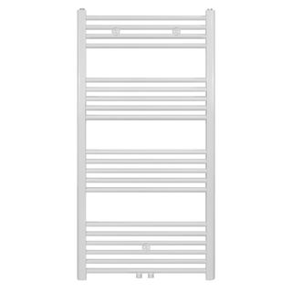 Belrad Handdoekradiator - middenaansluiting - 1800X600mm - 944 Watt - Wit Mat Geborsteld