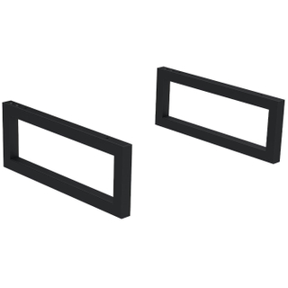 Thebalux Set de supports de fixation - 2 pièces - pour HPL mat noir
