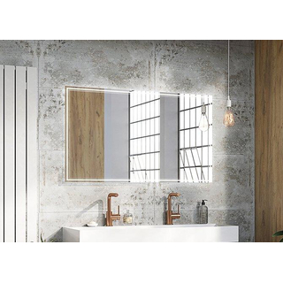 HR Badmeubelen Jade 2.0 Miroir - 120x70cm - barre d'éclairage - éclairage indirect sans points tout autour - capteur tactile - gradation continue - température de couleur réglable - chauffage miroir