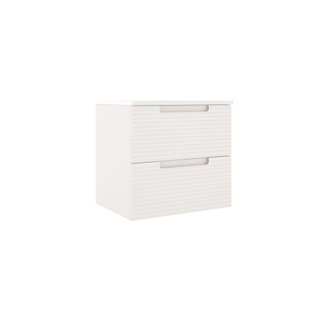 Adema Prime Balance Meuble sous vasque 60x44.9x55cm - 2 tiroirs - poignée intégrée - MDF - Cotton (beige)