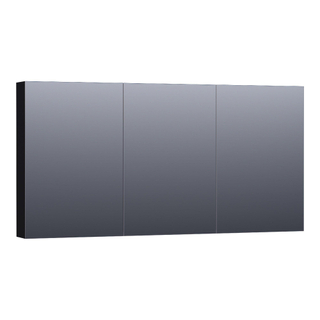 Saniclass Plain Armoire de toilette 139x70x15cm Noir rmat