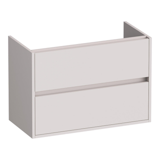 BRAUER Adore wastafelonderkast ondiep - 80x39x55cm - 2 softclose lades - greeploos - 1 sifon uitsparing - mat zand