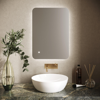 Hotbath Gal Miroir - 70x50cm - avec éclairage indirect - chauffe miroir - IP44 - DESTOCKAGE