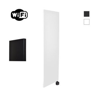 Sanicare HPW Denso Radiateur électrique - 180x40cm - 948W - wifi - thermostat - noir - en bas à droite - blanc mat