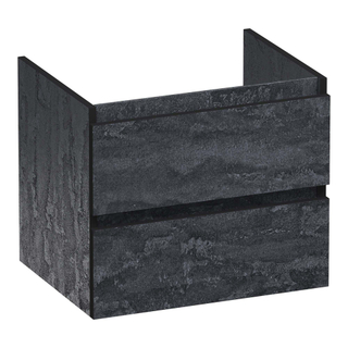 BRAUER Joy Edge meuble sous lavabo 60 2 tiroirs softclose - sans poignée - 1 découpe pour le siphon - Damas