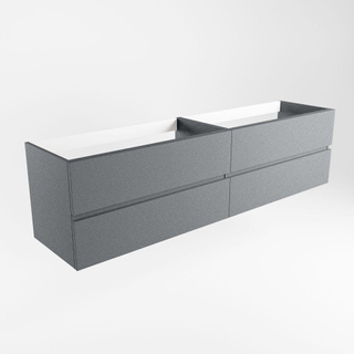 Mondiaz VICA Meuble sous vasque - 190x45x50cm - 4 tiroirs - softclose - 1 découpe droite - Plata