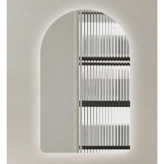 Adema Curve Miroir de salle de bain - 50x80cm - Arc - éclairage LED indirect - chauffe-miroir - infrarouge