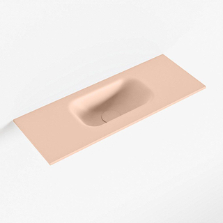 Mondiaz EDEN Fontein - 60x23x0.9cm - wasbak midden - zonder kraangaten - voor toiletmeubel - Solid surface - Rosee
