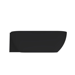 Arcqua Havana Halfvrijstaand Bad - 170x80cm - links - mat zwart