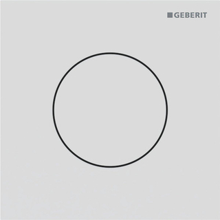 Plaque de commande Geberit type 40 urinoir - pneumatique - rond - blanc mat/ facile à nettoyer