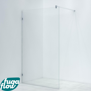 FugaFlow Efficiente Vetro inloopdouche badkamer - scharnierbevestiging - 120x200cm - 8mm veiligheidsglas - anti kalk - chroom