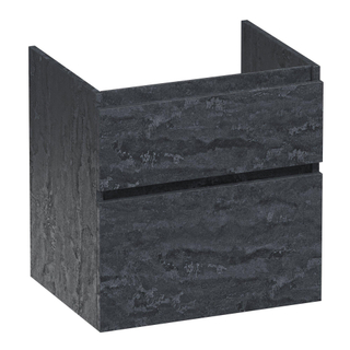 BRAUER Delight meuble sous lavabo - 60x46x60cm - 2 tiroirs softclose - sans poignée - 1 découpe pour le siphon - Damas