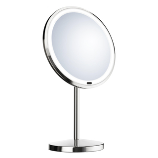 Saniclass Pro Make-Up Spiegel / Scheerspiegel - staand - 7x vergrotend - verlichting 20cm - chroom OUTLETSTORE