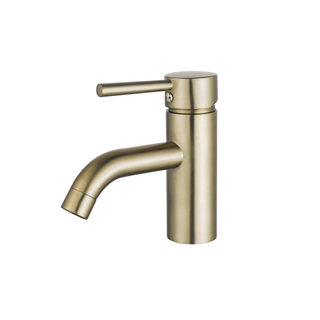 FortiFura Calvi Wastafelkraan - 14.6cm - opbouw - geborsteld messing PVD OUTLETSTORE