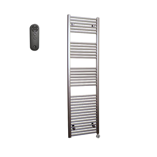 Sanicare HVS Elektrische Radiator - 172x45cm - 920W - met afstandsbediening - thermostaat - chroom - rechtsonder - inox look (zilver)