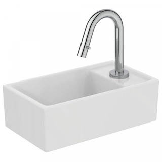 Ideal standard Tempo ensemble Lave-mains céramique 37x21cm trou de robinet droit blanc